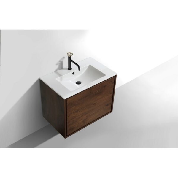 Kubebath DL30 De Lusso 30 Inch Wall Mount Single Sink Bath Vanity