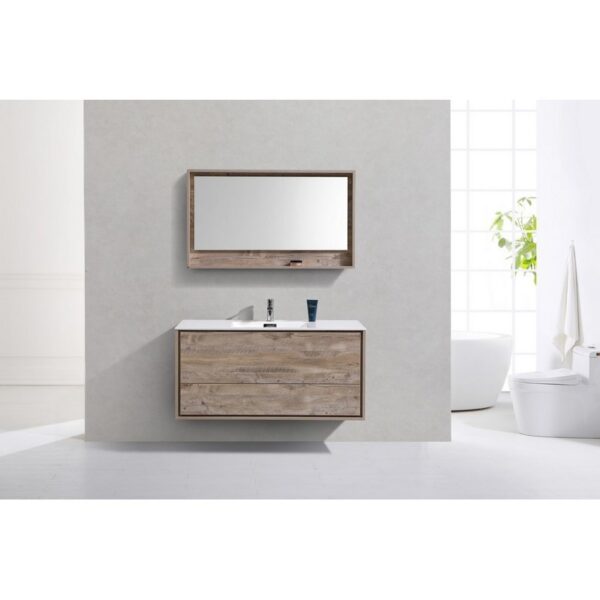 Kubebath DL48S De Lusso 48 Inch Wall Mount Single Sink Bath Vanity