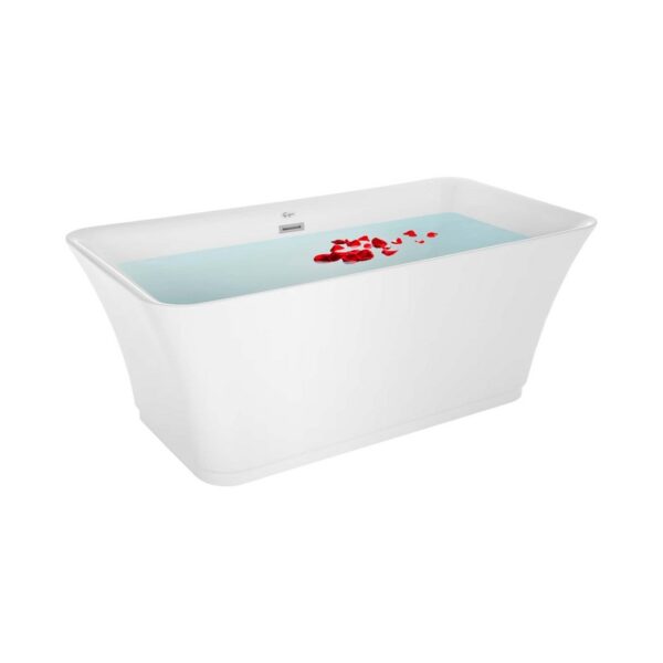 Empava EMPV-59FT1511 59 x 30 Inch Soaking Freestanding Bathtub - White