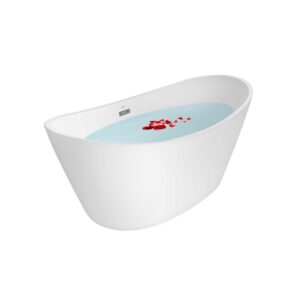 Empava EMPV-59FT1518 59 x 30 Inch Soaking Freestanding Bathtub - White