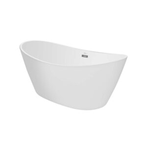 Empava EMPV-59FT1518 59 x 30 Inch Soaking Freestanding Bathtub - White