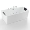 Empava EMPV-67AIS03 67 x 33 1/2 Inch Whirlpool Freestanding Bathtub with Tub Filler - White