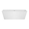 Empava EMPV-67FT1516 66 7/8 x 31 1/2 Inch Freestanding Rectangular Soaking Bathtub with Center Drain in White