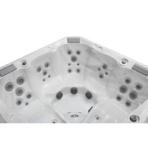 Empava EMPV-SPA3528 69 5/8 x 86 5/8 Inch Freestanding Rectangular Whirlpool Outdoor Hot Tub in Cloud Gray