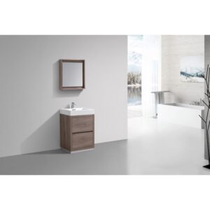 Kubebath FMB24 Bliss 23 5/8 Inch Free Standing Single Sink Bath Vanity