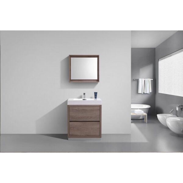 Kubebath FMB24 Bliss 23 5/8 Inch Free Standing Single Sink Bath Vanity