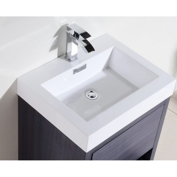 Kubebath FMB24 Bliss 23 5/8 Inch Free Standing Single Sink Bath Vanity