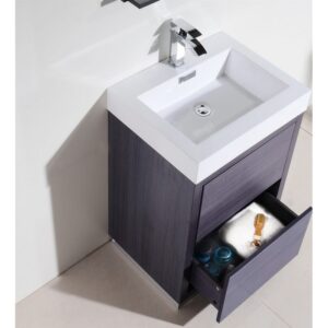 Kubebath FMB24 Bliss 23 5/8 Inch Free Standing Single Sink Bath Vanity