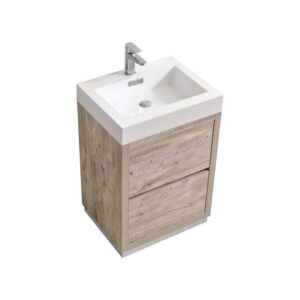 Kubebath FMB24 Bliss 23 5/8 Inch Free Standing Single Sink Bath Vanity