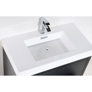 Kubebath FMB36 Bliss 35 1/4 Inch Free Standing Single Sink Bath Vanity