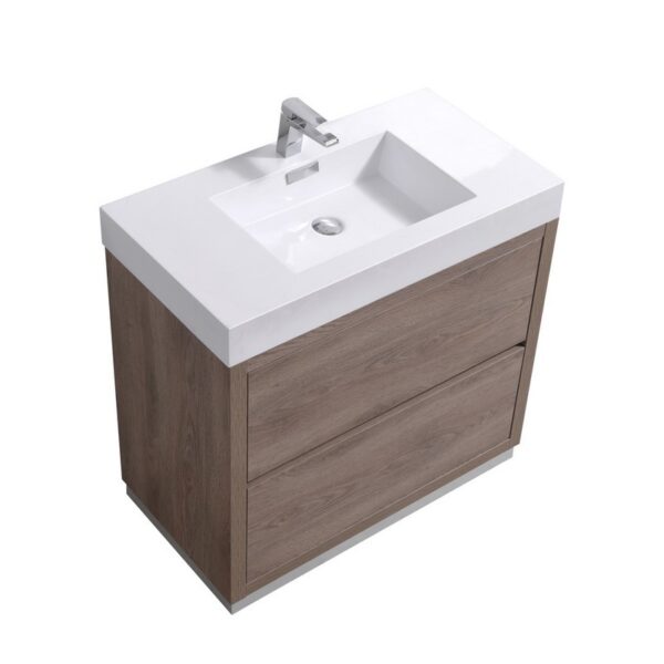 Kubebath FMB36 Bliss 35 1/4 Inch Free Standing Single Sink Bath Vanity