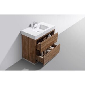 Kubebath FMB36 Bliss 35 1/4 Inch Free Standing Single Sink Bath Vanity