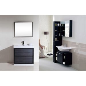 Kubebath FMB36 Bliss 35 1/4 Inch Free Standing Single Sink Bath Vanity