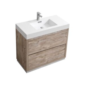 Kubebath FMB36 Bliss 35 1/4 Inch Free Standing Single Sink Bath Vanity