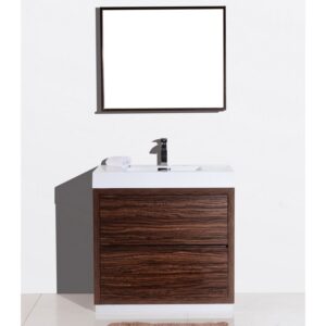 Kubebath FMB36 Bliss 35 1/4 Inch Free Standing Single Sink Bath Vanity