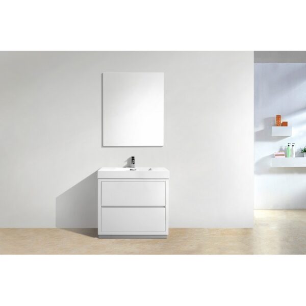 Kubebath FMB36 Bliss 35 1/4 Inch Free Standing Single Sink Bath Vanity