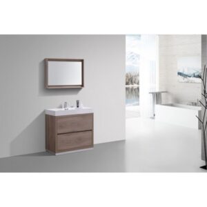 Kubebath FMB40 Bliss 39 3/8 Inch Free Standing Single Sink Bath Vanity