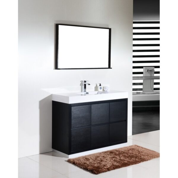 Kubebath FMB48 Bliss 47 1/4 Inch Free Standing Single Sink Bath Vanity