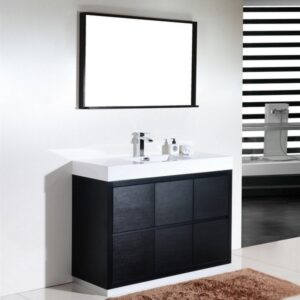 Kubebath FMB48 Bliss 47 1/4 Inch Free Standing Single Sink Bath Vanity