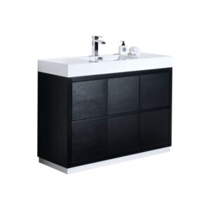 Kubebath FMB48 Bliss 47 1/4 Inch Free Standing Single Sink Bath Vanity