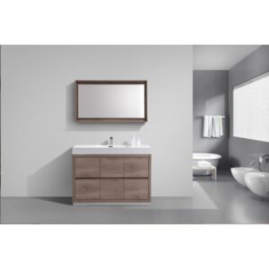 Kubebath FMB48 Bliss 47 1/4 Inch Free Standing Single Sink Bath Vanity