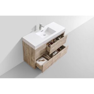 Kubebath FMB48 Bliss 47 1/4 Inch Free Standing Single Sink Bath Vanity