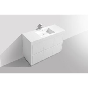 Kubebath FMB48 Bliss 47 1/4 Inch Free Standing Single Sink Bath Vanity