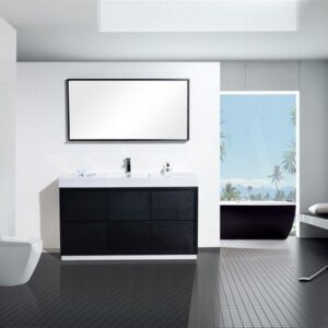 Kubebath FMB60S Bliss 59 Inch Free Standing Single Sink Bath Vanity