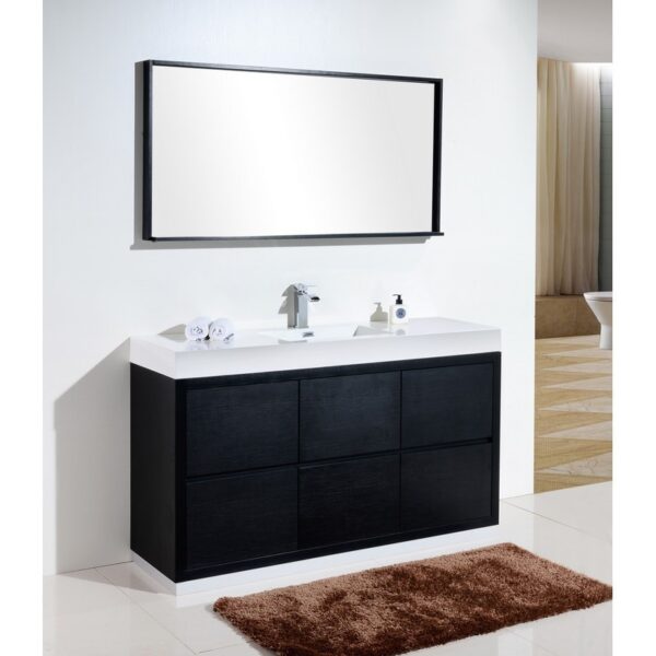 Kubebath FMB60S Bliss 59 Inch Free Standing Single Sink Bath Vanity