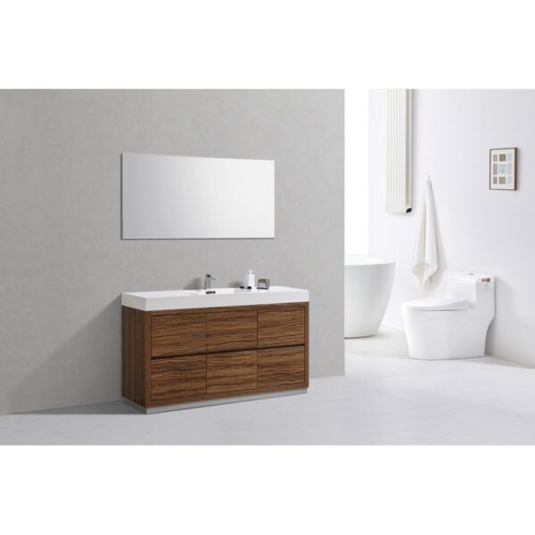 Kubebath FMB60S Bliss 59 Inch Free Standing Single Sink Bath Vanity