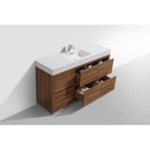 Kubebath FMB60S Bliss 59 Inch Free Standing Single Sink Bath Vanity