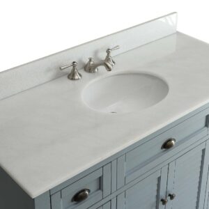 Chans Furniture GD-28328BU-QT Glennville 49 Inch Blue Bathroom Sink Vanity