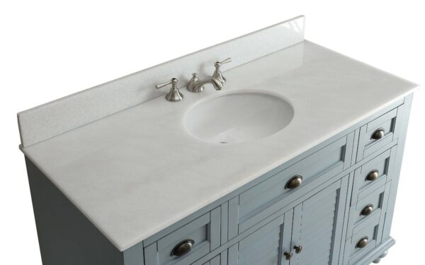 Chans Furniture GD-28328BU-QT Glennville 49 Inch Blue Bathroom Sink Vanity