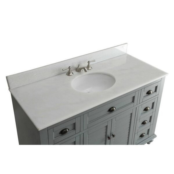 Chans Furniture GD-28329CK 49 Inches Benton Collection Cottage Style Glennville Single Sink Bathroom Vanity