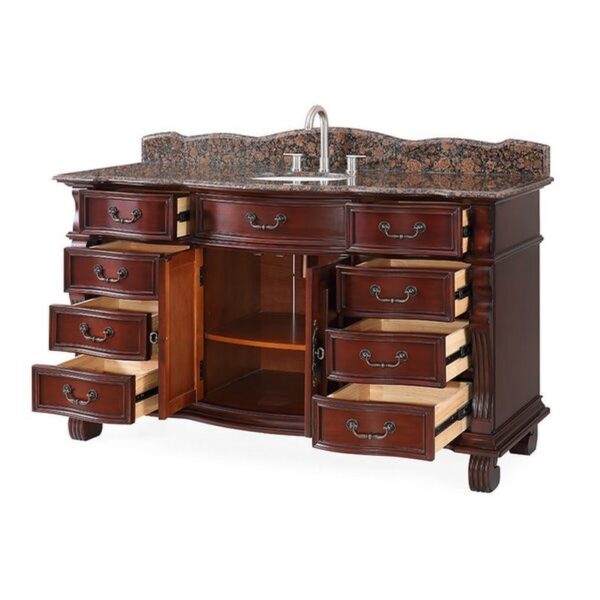 Chans Furniture GD-4437SB-60 Hopkinton 60 Inch Bathroom Sink Vanity - Light Cherry