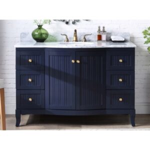 Chans Furniture GD-9717NB 49 Inches Algar Modern Contemporary Bathroom Vanity In Navy Blue