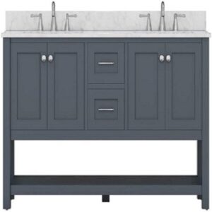 Alya Bath HE-102-60D-CWMT Wilmington 60 Inch Double Vanity with Carrera Marble Top