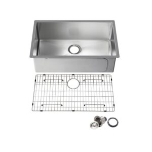 KIBI USA K1-S23 23 Inch Handcrafted Undermount Single Bowl Stainless Steel Kitchen Sink