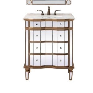 Chans Furniture K2288-30 Asselin 36 Inch Bathroom Mirrored Sink Vanity