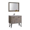 Kubebath KB36NW Bosco 36 Inch Modern Bathroom Vanity with Quartz Countertop and Matching Mirror