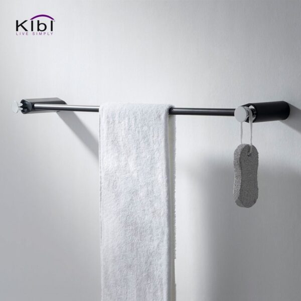 KIBI USA KBA1304 Volcano 24 7/8 Inch Wall Mounted Towel Bar