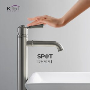 KIBI USA KBF1013 Victorian 11 1/8 Inch Single Hole Deck Mounted Lead Free Brass Bathroom Vanity Sink Faucet