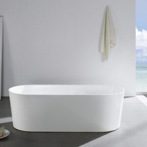 Kubebath KB KFST1467 Kube Ovale 67 X 31 5/8 Inch Rectangular Acrylic Freestanding Bathtub