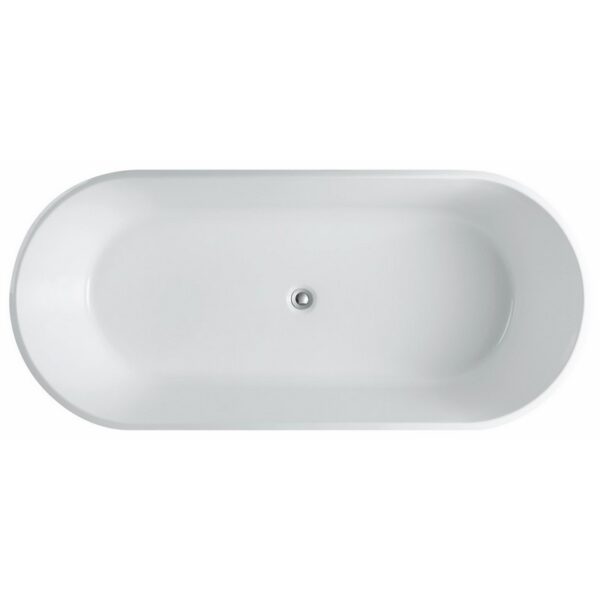 Kubebath KB KFST1467 Kube Ovale 67 X 31 5/8 Inch Rectangular Acrylic Freestanding Bathtub