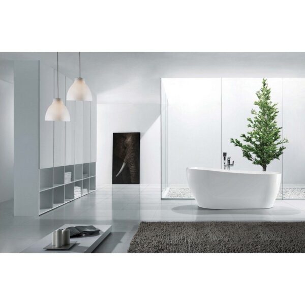 KubeBath KFST7567 Kono 67 Inch Free Standing Bathtub in White