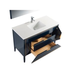 Kubebath KV8848 Vetro 47 1/4 Inch Freestanding Single Sink Bath Vanity with Quartz Counter Top