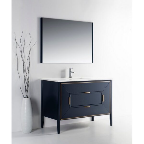 Kubebath KV8848 Vetro 47 1/4 Inch Freestanding Single Sink Bath Vanity with Quartz Counter Top