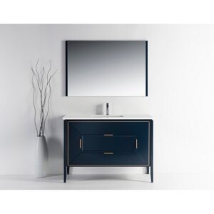 Kubebath KV8848 Vetro 47 1/4 Inch Freestanding Single Sink Bath Vanity with Quartz Counter Top