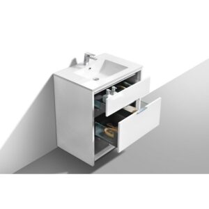 Kubebath NUDO32 Nudo 32 Inch Single Sink Modern Bathroom Vanity