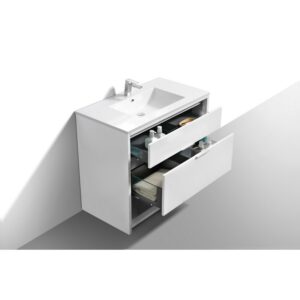 Kubebath NUDO36 Nudo 36 Inch Single Sink Modern Bathroom Vanity